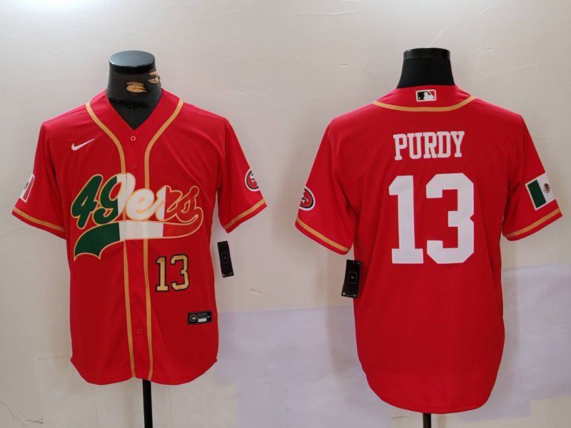 Men San Francisco 49ers #13 Purdy Red Second generation Mexican Joint Name 2024 Nike Limited NFL Jersey style 1